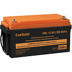 1961024 Exegate EX285654RUS Аккумуляторная батарея ExeGate HRL 12-80 (12V 80Ah, под болт М6)