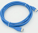 576403 Кабель USB A(m) USB A(f) 3м синий