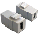LAN-OK-USB20-AA/V-WH Модуль Keystone, USB 2.0, тип A, мама-мама, 180 градусов, белый