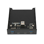 11031212 Планка USB 3.0 на переднюю панель 3.5" Gembird, 2 порта USB и 2 порта Type-C (FP3.5-USB3-2A2C)