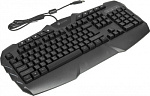 1061949 Клавиатура Оклик 777G PSYCHO черный USB Multimedia for gamer LED (подставка для запястий)