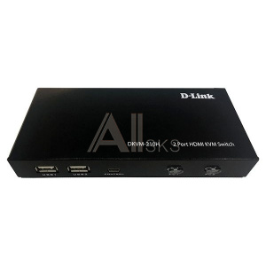 1796173 D-Link DKVM-210H/A1A 2-портовый KVM-переключатель с портами HDMI и USB