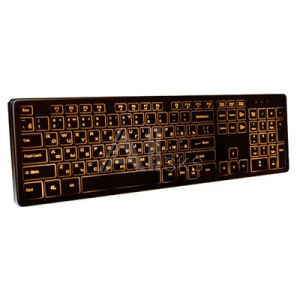 1841928 Dialog Katana Клавиатура KK-ML17U BLACK - Multimedia, с янтарной подсветкой клавиш, USB, черная