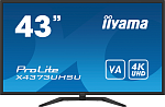 42,5" Iiyama ProLite X4373UHSU-B1 1920x1080@60Гц VA LED 16:9 3ms HDMI DP mDP 2*USB3.0 2*USB3.0 80M:1 1000:1 178/178 400cd Speakers Tilt Black