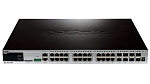 Коммутатор D-LINK DGS-3420-28PC, PROJ L3 Managed Switch with 20 10/100/1000Base-T ports and 4 100/1000Base-T/SFP combo-ports and 4 10GBase-X SFP+ ports (24 PoE p
