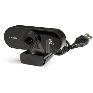 1814826 Exegate EX287380RUS Веб-камера ExeGate Stream C940 2K T-Tripod (матрица 1/3" 5Мп, 2560x1440, 30fps, 4-линзовый объектив, ручной фокус, USB, микрофон с