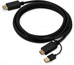 1850708 Кабель аудио-видео Buro HDMI (m)/DisplayPort (m) 3м. позолоч.конт. черный (HDMI-DP-3M)