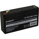 1798516 Exegate EX285770RUS Аккумуляторная батарея DT 6015 (6V 1.5Ah, клеммы F1)