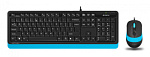 1147546 Клавиатура + мышь A4Tech Fstyler F1010 клав:черный/синий мышь:черный/синий USB Multimedia (F1010 BLUE)