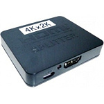 1504616 ORIENT HDMI 4K Splitter HSP0102HL, 1->2, HDMI 1.4/3D, UHDTV 4K(3840x2160)/HDTV1080p/1080i/720p, HDCP1.2, питание от USB, пластик.корпус (30103)