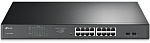 1000537974 Коммутатор TP-Link Коммутатор/ 18-port Gigabit PoE Smart switch, 16 RJ45 PoE ports 10/100/1000Mbps, 2 Gb combo SFP slots, PoE budget 250W