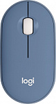 1900734 Мышь Logitech M350 синий/голубой оптическая (1000dpi) silent беспроводная BT/Radio USB (2but)