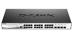 DGS-1210-28X/ME/B1A Коммутатор D-LINK Managed L2 Metro Ethernet Switch 24x1000Base-T, 4x10GBase-X SFP+, Surge 6KV, CLI, RJ45 Console, RPS