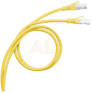 1000600394 П-корд S/FTP 6а PVC 3м желт. Шнур коммутационный RJ 45 - категория 6a - S/FTP - PVC - экранированный - 3 м - желтый