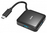 1512499 Разветвитель USB-C Hama H-200112 USB-C hub 4порт. черный (00200112)