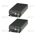 7921241 SC&T SDI05A Комплект (активные передатчик и приёмник) для передачи HD-SDI и RS485 по одному кабелю витой пары CAT5e/6 до 100м