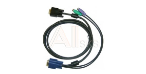 1000688487 кабель/ DKVM-IPCB5/10 KVM Cable with VGA and 2xPS/2 connectors for DKVM-IP8/T1, 5m, 10pcs/pack