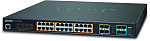 1000467357 Коммутатор Planet коммутатор/ L2+/L4 24-Port 10/100/1000T 802.3at PoE with 4 shared SFP + 4-Port 10G SFP+ Managed Switch, with Hardware Layer3 IPv4/IPv6 Static