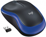 1891713 Мышь Logitech M185 черный/синий оптическая (1000dpi) беспроводная USB1.1 для ноутбука (2but)