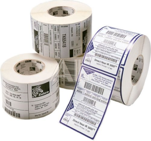 880350-050 Zebra Label, Polyester, 102x51mm; Thermal Transfer, Z-Ultimate 3000T White, Permanent Adhesive, 76mm Core, 2740 LPR