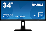 34'' Iiyama ProLite XUB3493WQSU-B1 3440x1440@75Гц IPS LED 21:9 4ms 2*HDMI DP 2*USB3.0 80M:1 1000:1 178/178 400cd HAS Tilt Swivel Speakers Black