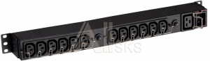 1000553937 Блок распределения питания Eaton Flex Rack PDU EFLX12I, 1U, 16A, вход IEC320 C20, выход 12 розеток IEC320 С13 и 1 розетка UEC320 C19, 3.84 kW, ШхГхВ
