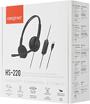 1851576 Наушники с микрофоном Creative HS-220 черный 2.4м накладные USB оголовье (51EF1070AA000)