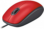 1513928 Мышь Logitech M110 Silent (M110s) красный/черный оптическая (1000dpi) silent USB2.0 (3but)