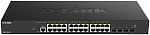 1000679896 Коммутатор D-LINK Коммутатор/ DXS-1210-28T Smart L2+ Switch 24x10GBase-T, 4x25GBase-X SFP28, CLI, RJ45 Console