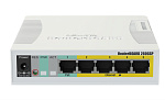 105689 Коммутатор MIKROTIK [RB260GSP] CSS106-1G-4P-1S 1x SFP и 5x 10/100/1000 Мбит/c Gigabit Ethernet, раздача PoE питания