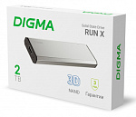 1885742 Накопитель SSD Digma USB 3.2 2Tb DGSR8002T1MSR RUN X 1.8" серебристый