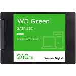 1000689519 Твердотельные накопители/ WD SSD Green, 240GB, 2.5" 7mm, SATA3, 3D TLC, R/W 545/465MB/s, IOPs 37 000/68 000, TBW 80, DWPD 0.3 (12 мес.)