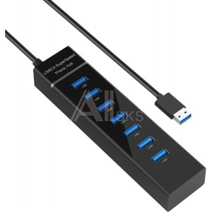 1933753 Блок питания KS-IS KS-569 USB хаб 1xUSB 3.0 6xUSB 2.0 F в USB 3.0 Type A M с БП
