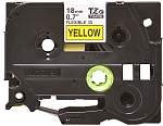 TZEFX641 Brother TZeFX641: для печати наклеек черным на желтом фоне с универсальным ИД, 18 мм.
