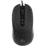 1769517 Gembird MG-560 USB {Мышь игровая, черный, паутина, 7 кн, 3200 DPI, подсв 6 цв, каб. тканевый 1,8м}