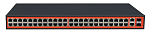 WI-PS150GF Коммутатор Wi-Tek Неуправляемый 48 PoE портов 100Base-TX + 2 Combo 1000Base-T/SFPPoE IEEE 802.3at/af до 30Вт на портвнутренний блок питания 700Вт