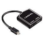 823715 Адаптер аудио-видео Hama H-54510 HDMI (f)/Micro HDMI (m) 0.2м. черный (00054510)