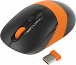 1204066 Мышь A4Tech Fstyler FG10S черный/оранжевый оптическая (2000dpi) silent беспроводная USB для ноутбука (4but)