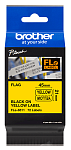 FLE6511 Brother FLe-6511: лента для флажковой маркировки, черный на желтом, 45 мм х 21 мм
