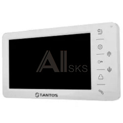 1831253 Tantos Amelie (White) HD Монитор цветного видеодомофона 7 дюймов с сенсорными кнопками формата AHD / CVI / TVI / CVBS