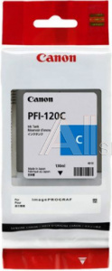 1125031 Картридж струйный Canon PFI-120 C 2886C001 голубой (130мл) для Canon imagePROGRAF TM-200/205